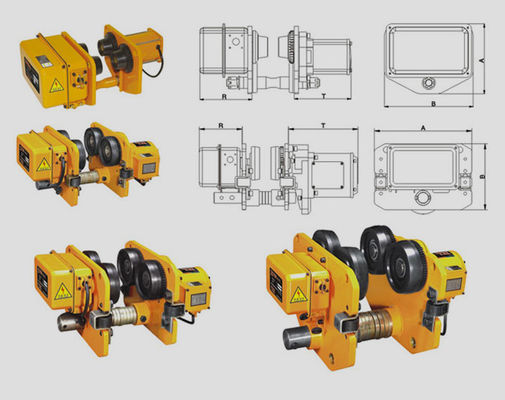 Electric Trolley For Electric Hoist 0.5t 1t 2t 3t 5t Single Speed Double Speed